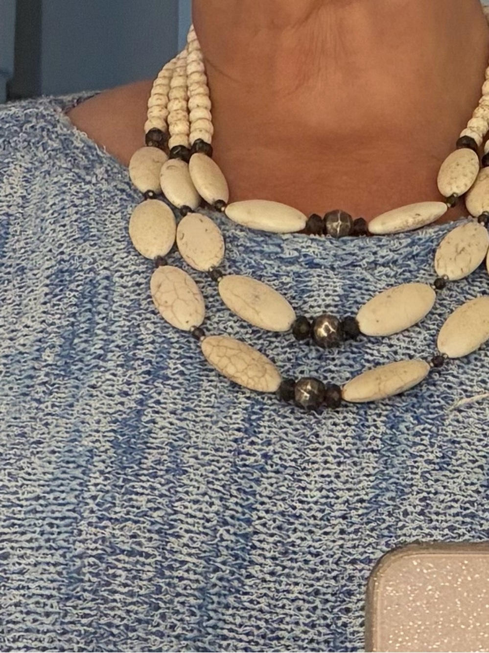 Silpada 3-Strand Off-White Bead N3254 Necklace